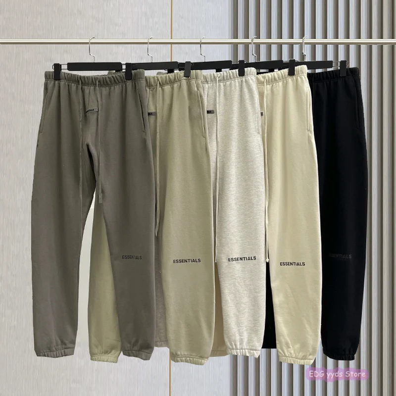 Fw21 Men's Jogging ESSENTIALS pants 1:1 Jerry Lorenzo designer brand printed letters 100% cotton hip hop loose Unisex sweatpants | Мужская