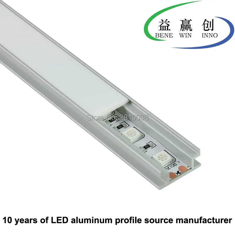 10X0,5 м наборы/лот H тип экструдированный светодиодный профиль канала от AL6063 светодиодный алюминиевый профиль от производителей для комнатных напольных светильников