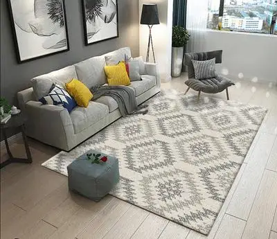 Morocco Style Rugs And Carpets Living Room Nordic Abstract Ink Gold Landscape Painting Carpet Non-slip Floor Mats CF - Цвет: Белый