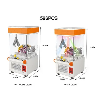 

Creator doll small UFO Catcher micro diamod block with led light building bricks mini claw arcade crane nanobricks collection