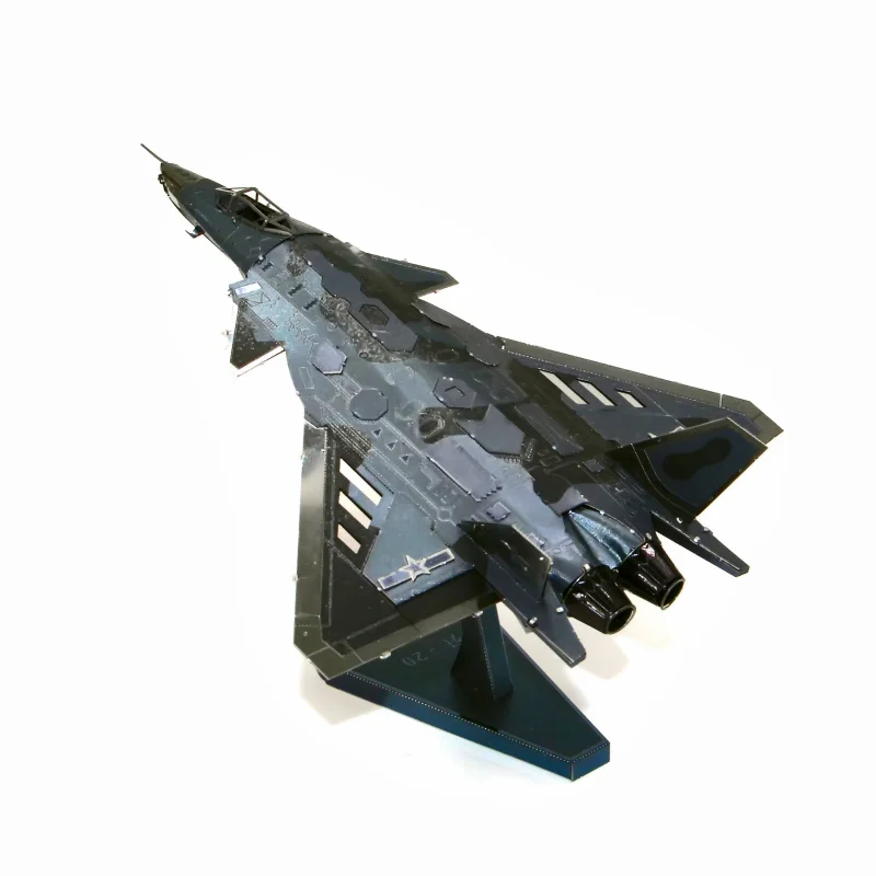 Цветная J-20 металлическая Сборная модель 3D Трехмерная коллекция пазлов