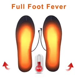 USB Heated Shoe Insoles 35-46 size Washable Can be Cut Foot Warmer Pad Winter Sock Mat