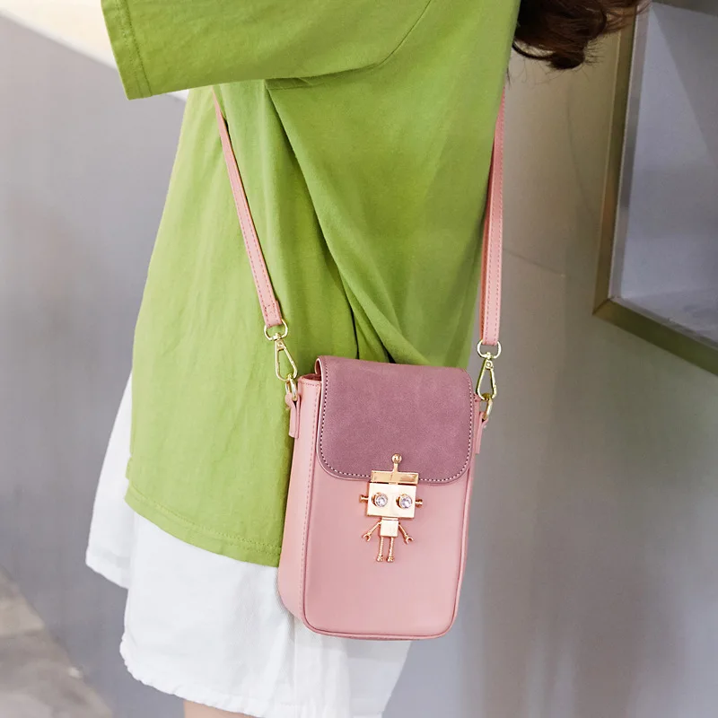 

Amoy Printed Leather Goods 2019 New Style Korean-style Fun Robot WOMEN'S Shoulder Bag Fashion Large Capacity Cross-body Mobile P