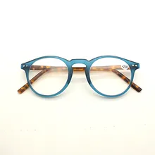 Ретро Синий Черный Леопард круглые модные цвета небьющиеся очки для чтения для женщин мужчин Сверхлегкий анти усталость дальнозоркости Лупа