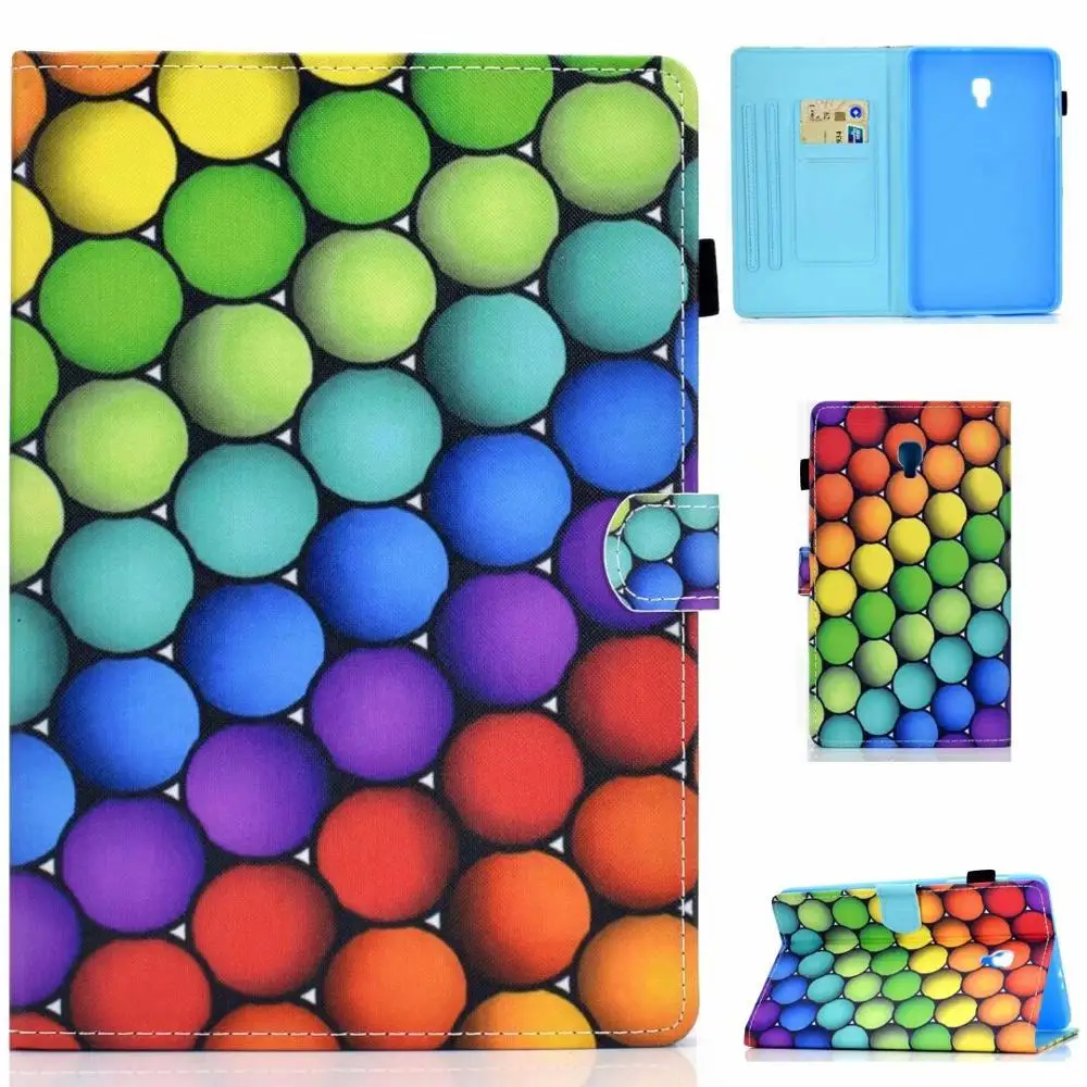 Милая картина панда, кожаный флип чехол для планшета для samsung Galaxy Tab A T380 T385 T387, 8,0 дюймов, ТПУ, задняя крышка-подставка+ ручка - Цвет: 6