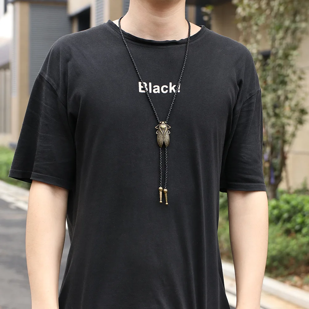 Bolo Black Leather Necklace