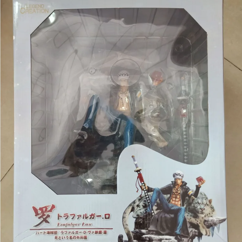 Аниме one piece GK Trafalgar Law on snow leopard сидя с драгоценным камнем ПВХ модель Фигурка Игрушки