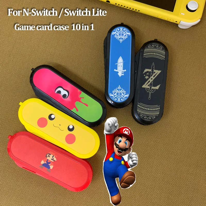 10 in 1 For Nintend Switch Game Card Case Pattern Hard Protective Cover Storage Box for Nintendo Switch Lite N3DS Accessories