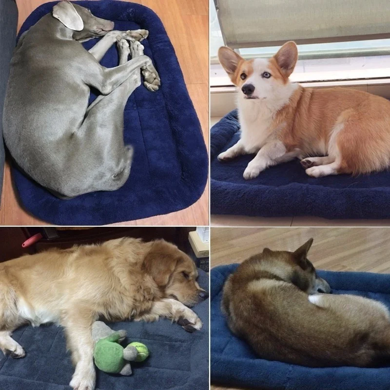 S/M/L/XL кровать для собак для маленьких и средних и больших собак Мягкая Подушка для домашних животных одеяло для собак и кошек мягкий теплый коврик для сна продукт для домашних животных