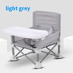Chaise de salle à manger portable pliable pour bébé, avec plaque, ceinture de sécurité, chaise de plage pour enfants, camping, siège d'alimentation confortable 