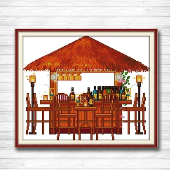 

Happy Times scenery decor paintings dmc 14CT 11CT counted cross stitch kits embroidery set Needlework Set chinese cross stitch