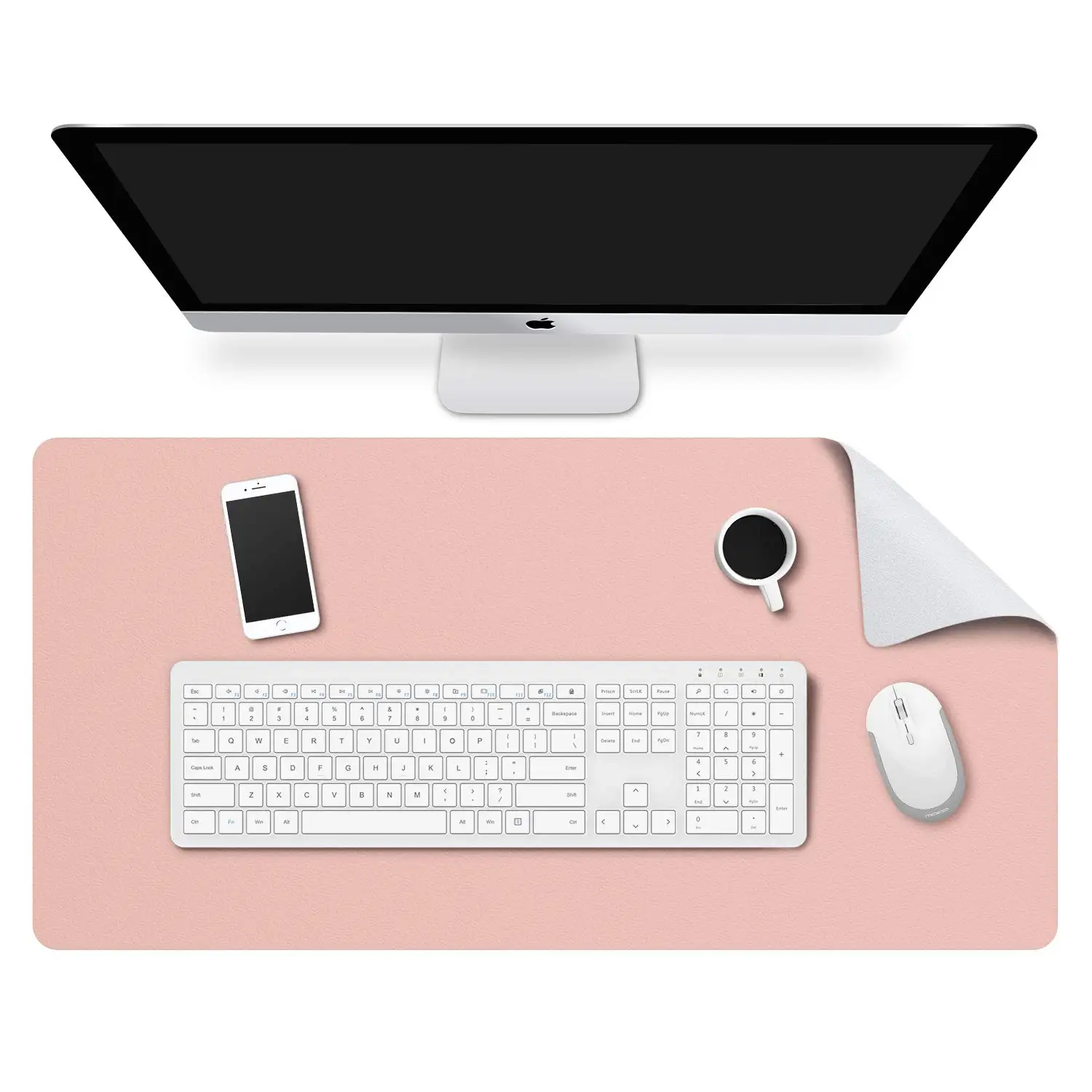 

Multi-functional Office Desk Pad Ultra Thin Waterproof PVC Leather Mouse Mat Pad Keyboard Protector 31.5X15.74 Inches 80*40cm