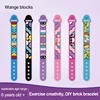 DIY Dot Building Block Bracelet Creative Adjustable Educational Unisex Animal Knowledge Marine Silicone Cartoon Blocks Toys 1