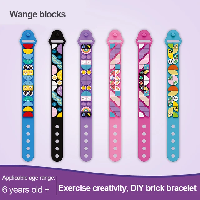 DIY Dot Building Block Bracelet Creative Adjustable Educational Unisex Animal Knowledge Marine Silicone Cartoon Blocks Toys 1