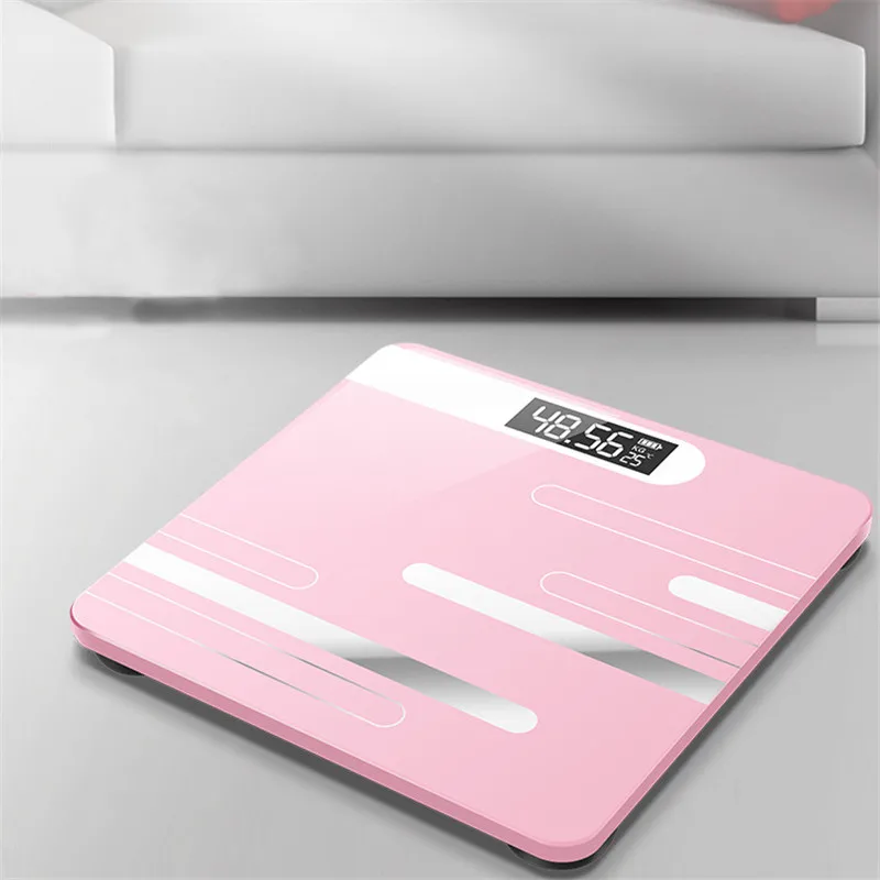 Bathroom Floor Scales LCD Display Body Scale Glass Smart Electronic
