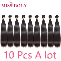 Miss Rola Peruvian Hair Weave Bundles Natural Color 10  Bundles Remy 100% Human Hair Extension 8-30 Inch Straight Hair Bundles