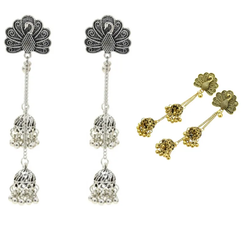 Ювелирные изделия из оксидированного Болливуда этнические цветные длинные