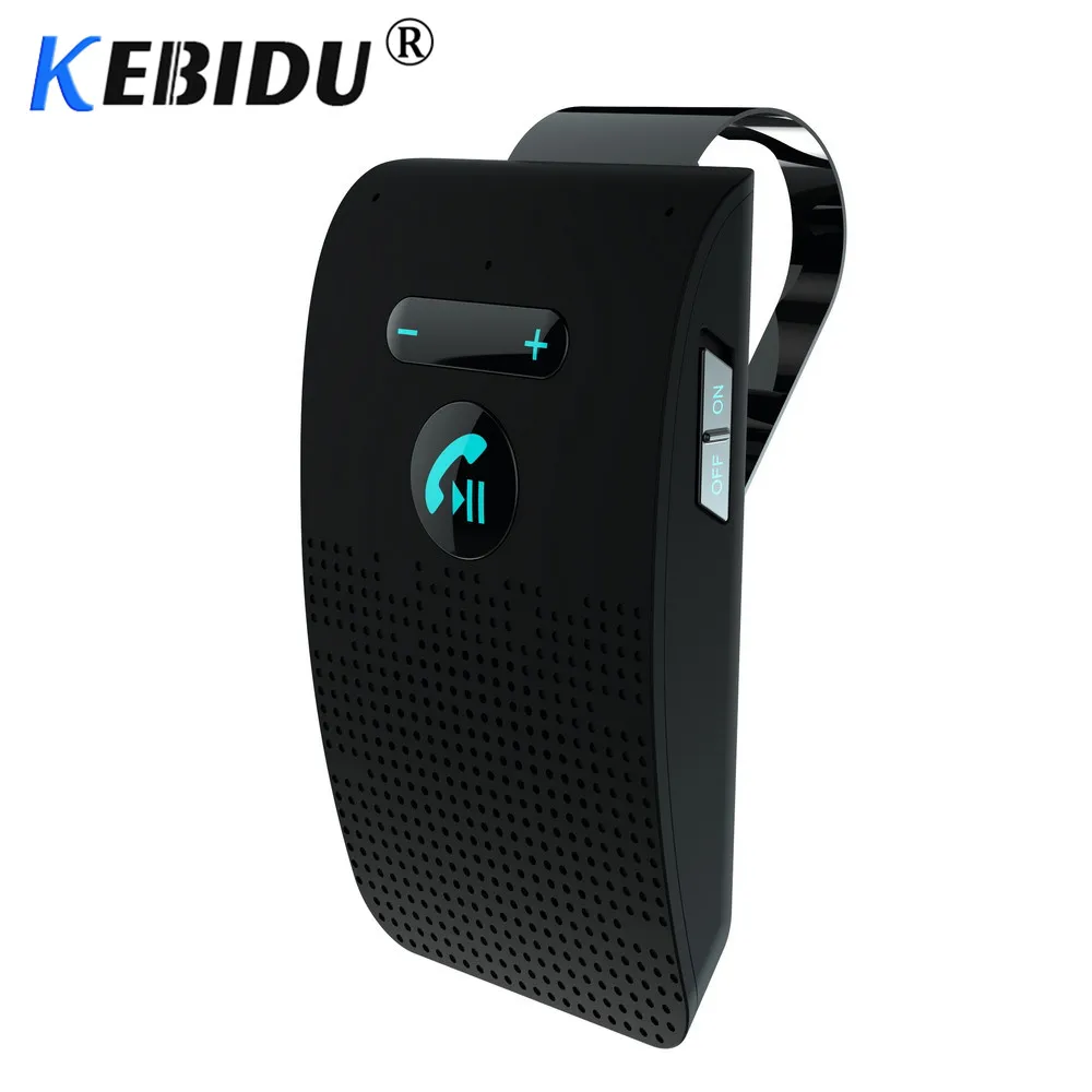 Kebidu Bluetooth громкой связи автомобильный комплект 4,2 беспроводной аудио приемник солнцезащитный козырек клип динамик телефон динамик музыкальный плеер двойной микрофон