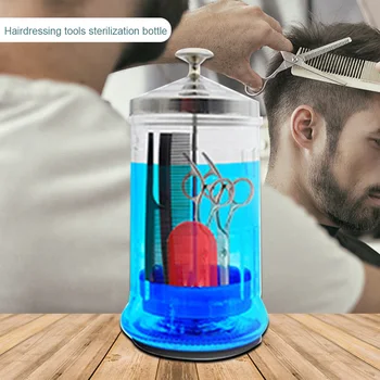 

Glass Nail Clipper Manicure Tools Sanitizing Jar Cutter Transparent Container For Barber Bottle Cleaning Styling Portable Salon