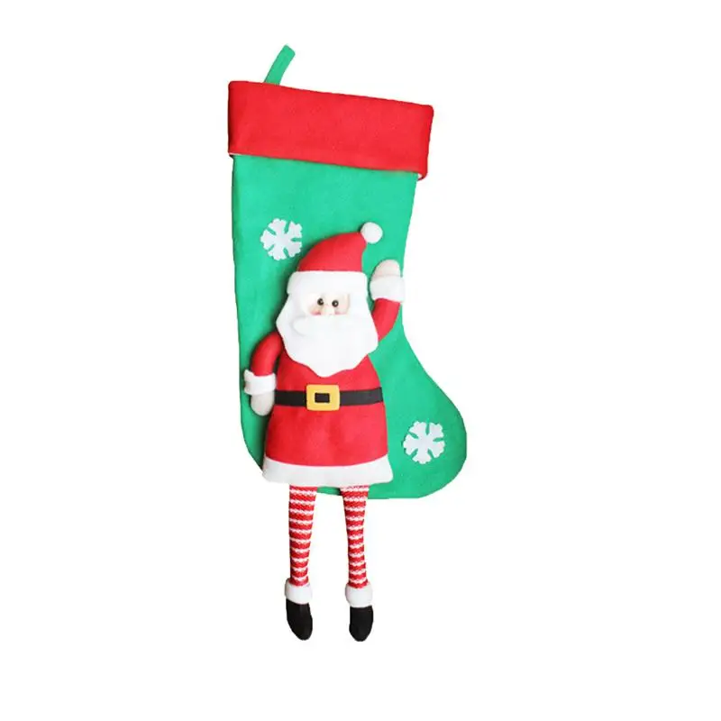 1 шт., рождественские чулки, милый Подарочный пакет, рождественские чулки для подарков, висячие Чулки, рождественские украшения - Цвет: Насыщенный сапфировый