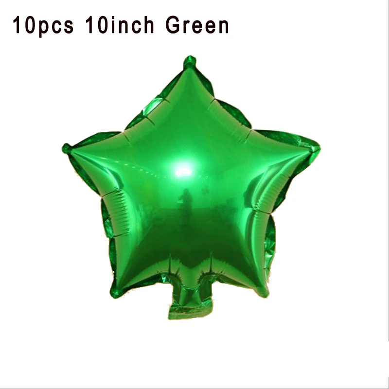 10inch 10pcs Green 16 дюймов Счастливого Рождества воздушный шар из фольги буквы рождественские украшения для дома Рождественская елка Снеговик Санта Клаус воздушный шар поставки - Цвет: 10inch 10pcs Green