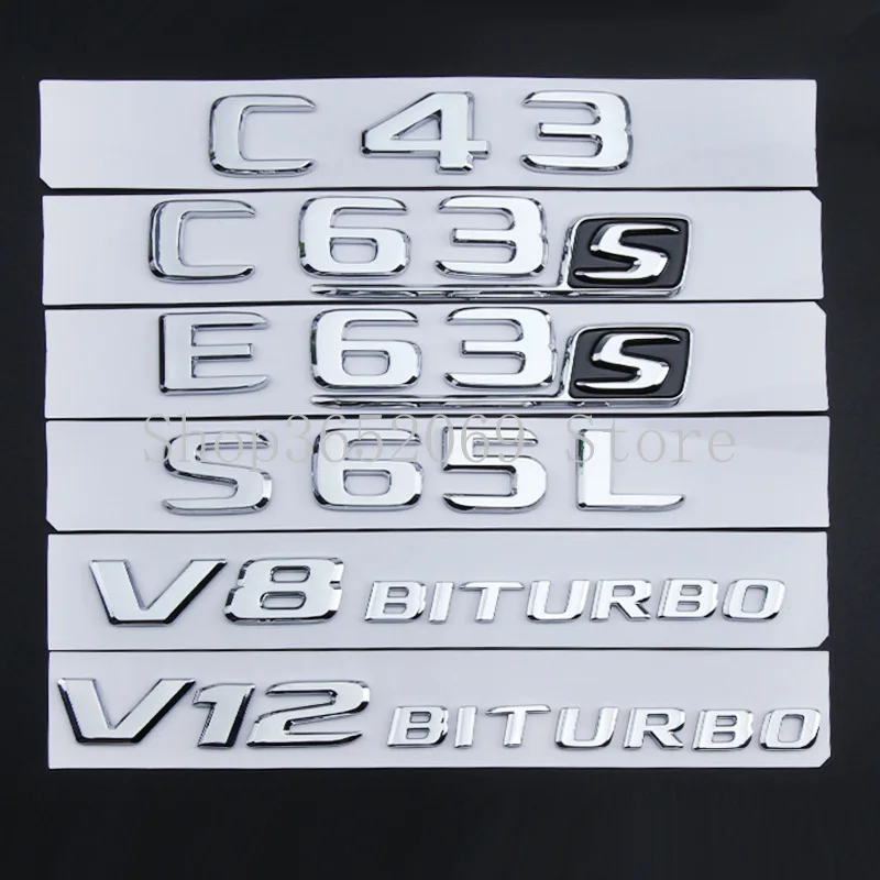 C63S E63S S63S V8 V12 BITURBO 4MATIC буквы эмблемы S значок на багажник автомобиля брызговик