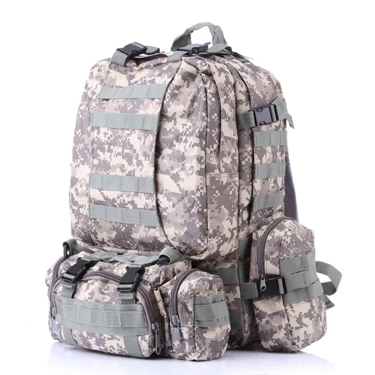 50л тактический рюкзак 4 в 1 Военная Сумка армейский Рюкзак Molle спортивная сумка для отдыха на природе походный рюкзак дорожная сумка для альпинизма - Color: ACU