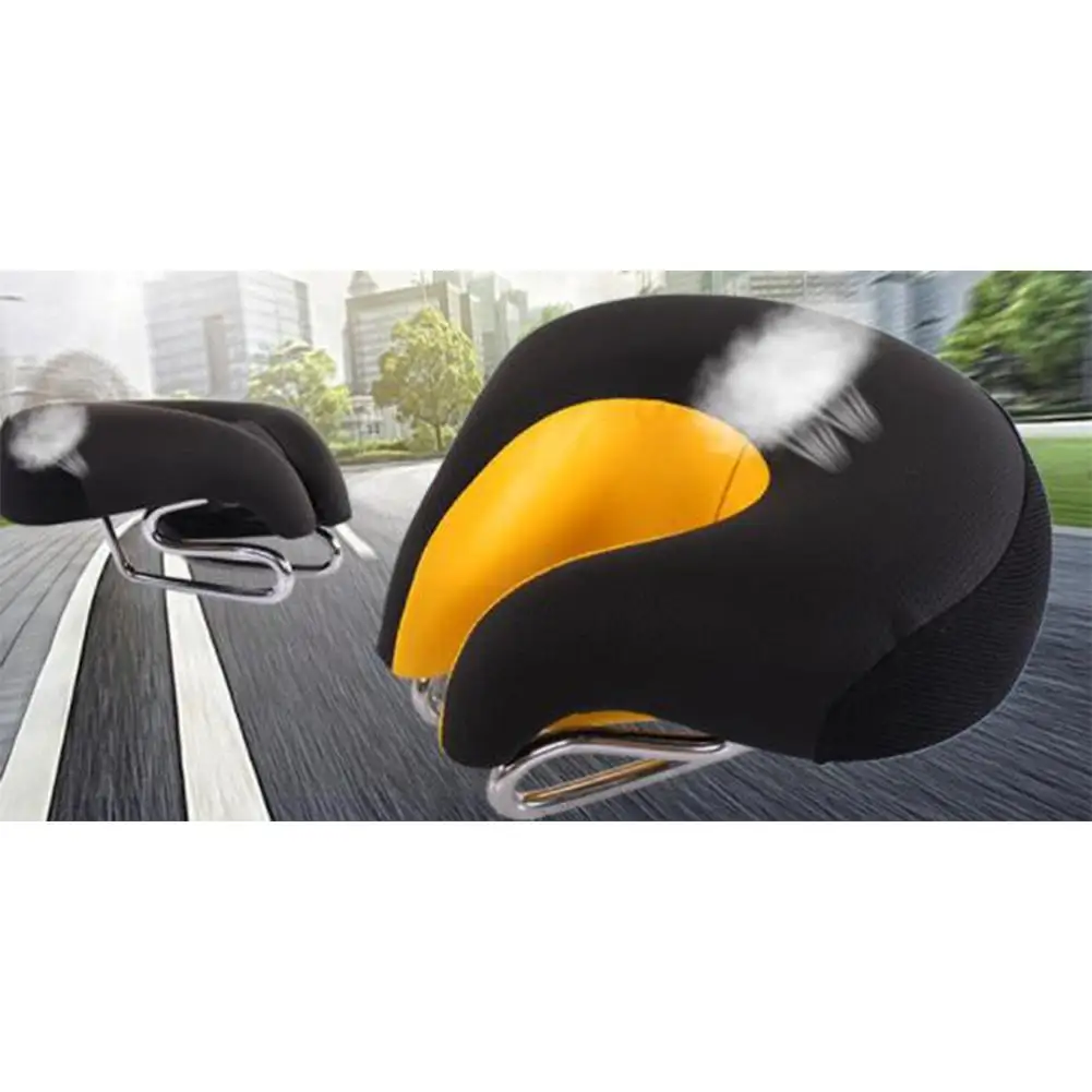 Wide Bicycle Seat Without Nose Mountain Bike Saddle Comfortable Bicycle Seat Cushion High Strength Breathable for Men Saddle