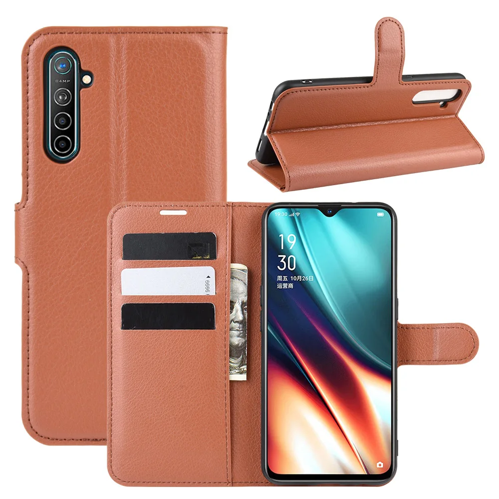 RMX1921 Case for OPPO Realme XT Cover Wallet Card Stent Book Style