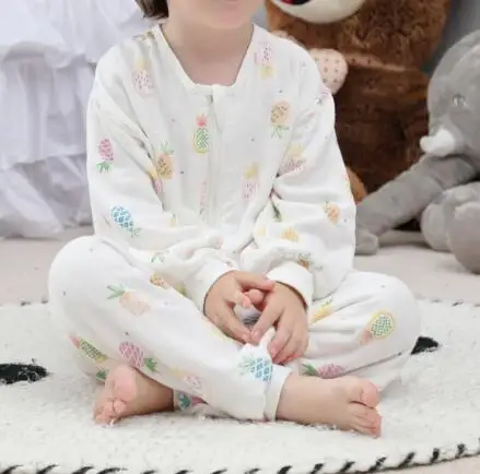 YMH006B Спальный мешок для новорожденных с раздельными ножками, одеяло, хлопковый спальный мешок для младенцев, Летний комбинезон из газовой ткани - Цвет: YMH006B