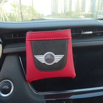 

Car Air Vent Outlet Storage Bag Tickets Phone Holder For Mini Cooper Countryman Clubman R55 R56 R60 F54 F55 F56 F60 Car styling