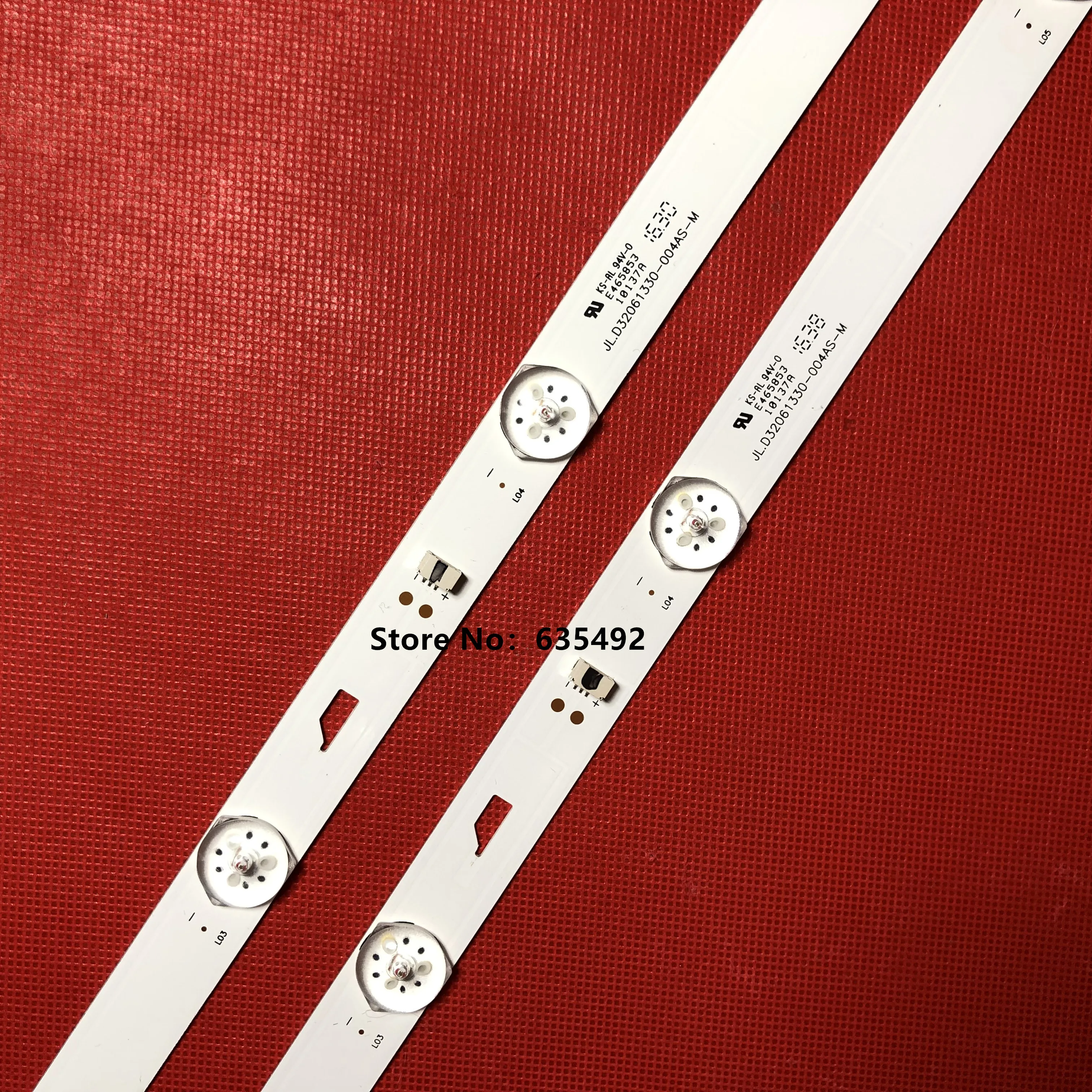 

2pcs LED Backlight strip for TCL 32"TV JL.D32061330-004AS-M 4C-LB320T-JF3 H32B3913 LVW320CSDX E19 V29 LVW320CSDX E13 V57