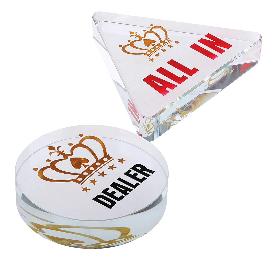 Acrylic Dealer Chip Poker Guard Cards Entertainment Accessories Gift