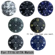 38,8 мм Циферблат для часов T116617A Мужские кварцевые часы T116 текстовые часы аксессуары T116.617 запасные части