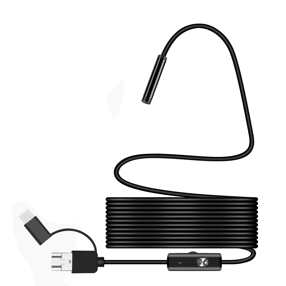 Wireless 3 in 1 Waterproof USB Port 5.5mm Visual Lens Mini Camera Portable Inspection Cam - Цвет: 5m