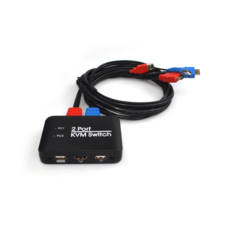 2 порта Usb Hdmi Kvm переключатель коммутатор с кабелем для двойного монитора клавиатура мышь Hdmi переключатель Поддержка Usb U диск чтение
