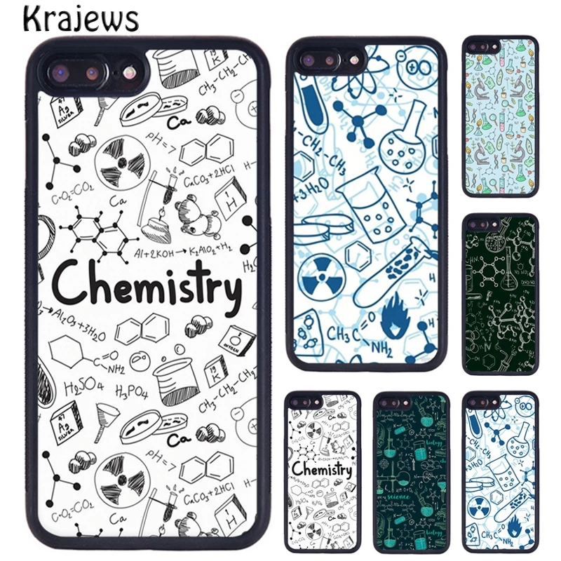 Krajews Vintage Seamless Chemistry Laboratory Phone Case For iPhone 6 7 8 plus 11 12 Pro X XR XS Max Samsung Galaxy S7 S8 S9 S10 | Мобильные