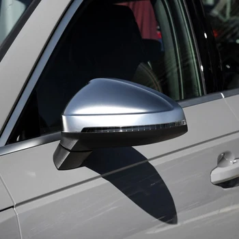 

For Audi 2017 A4 A5 B9 allroad Quattro S4 S5 Side Wing Mirror Caps fit Audi Mirror Covers Silver Matte Chrome 2018