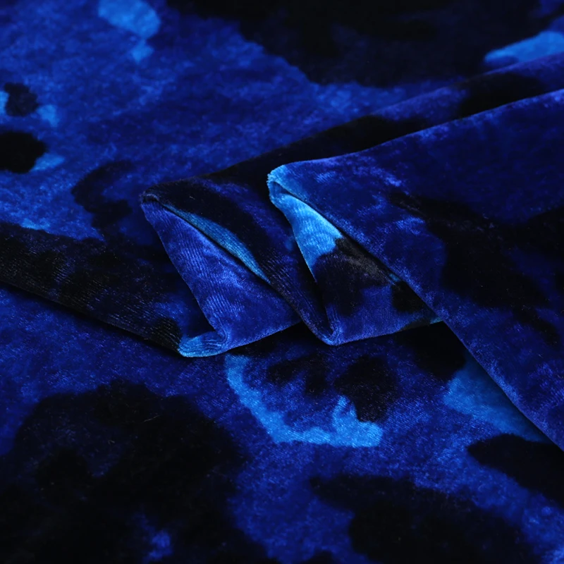Новинка осень настоящая тутовая ткань бархат искусственный шелк подкладка Цяо рун платье Материал синий