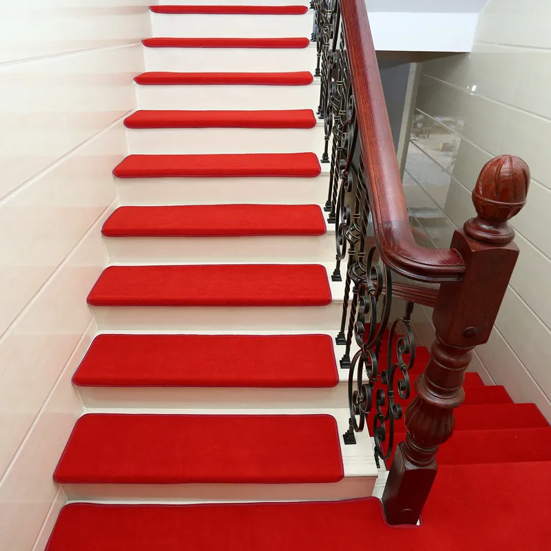 15 шт. клейкие ковровые ступени лестницы коврики нескользящие покрытия защита Шаг Коврик Поддержка настройки
