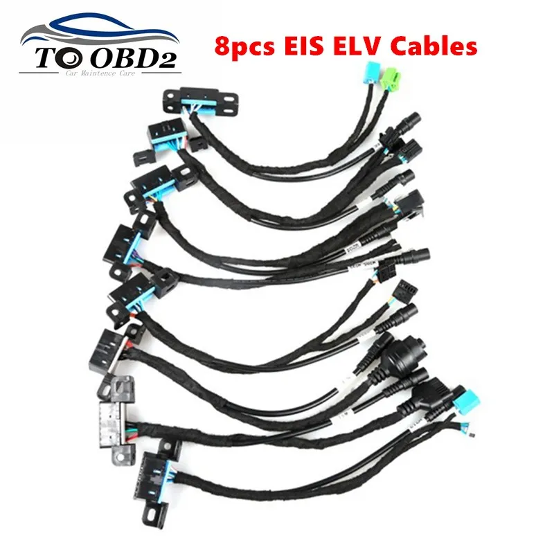 

8pcs/set EIS ELV Test Wires ELV Detection Key Cables Works Together with VVDI MB BGA TOOL and CGDI MB Prog 8 CABLES EIS/ELV