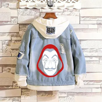 

Anime cosplay cosplay costume La Casa De Papel new banknote hoodie unisex casual cowboy fake two-piece coat