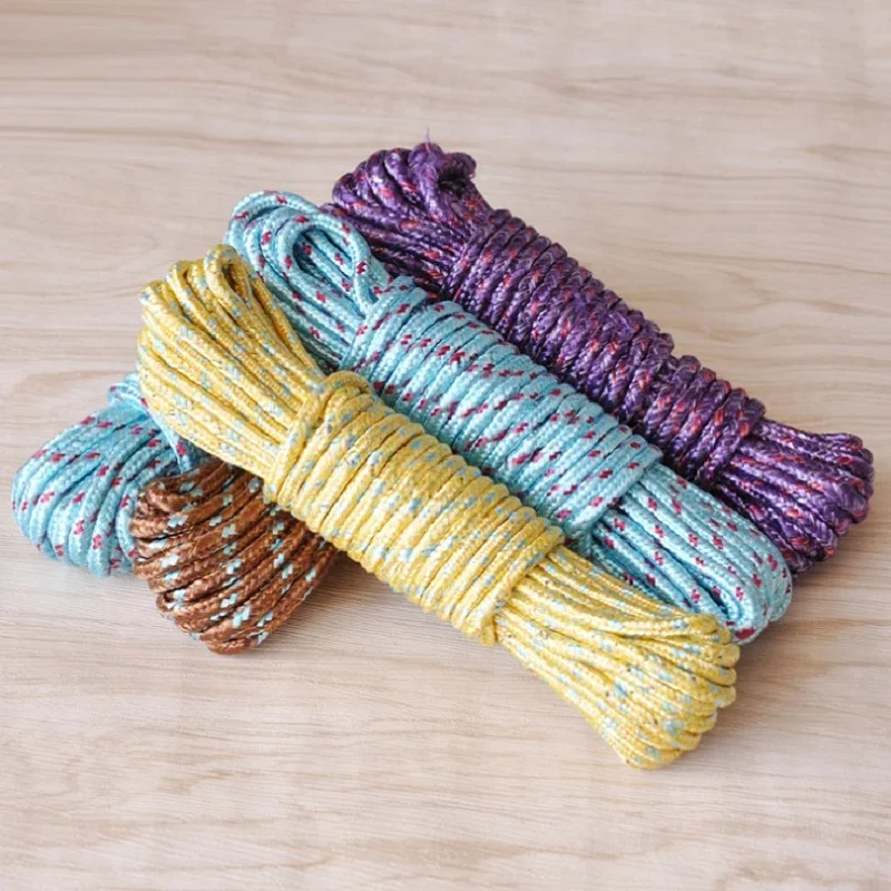 

New Design 10m Colorful Multifunction Nylon Washing Clothes Line Rope Clothesline String 10m Hangers & Racks GHMY