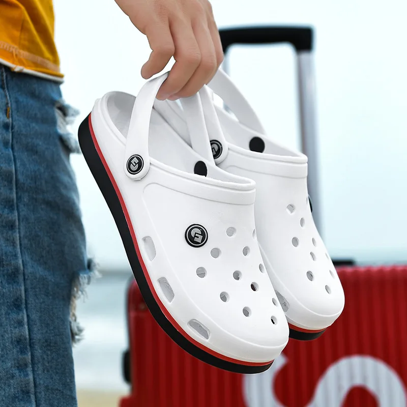 Sandals Men Slippers Clogs EVA Comfortable New-Fashion Ankle-Wrap Soft-Bottom