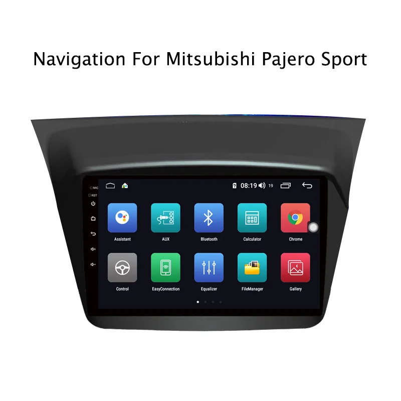 Best Ectwodvd 9inch Andriod 8.1 Car DVD GPS For Mitsubishi Pajero Sport 2013-2017 4G RAM 64G ROM CarPlay DSP 4G LTE with WIFI 1