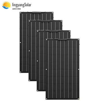 

4pcs 100W solar panel ETFE Flexible panel solar for 12V 24V battery charger mono solar cell 400w system kit