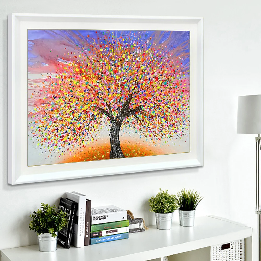 5d Diamond Painting Tree Landscape DIY Diamond Embroidery Scenery Mosaic Home Decoration Needlework Cross Stitch Painting Art diamond painting diamond painting accessories