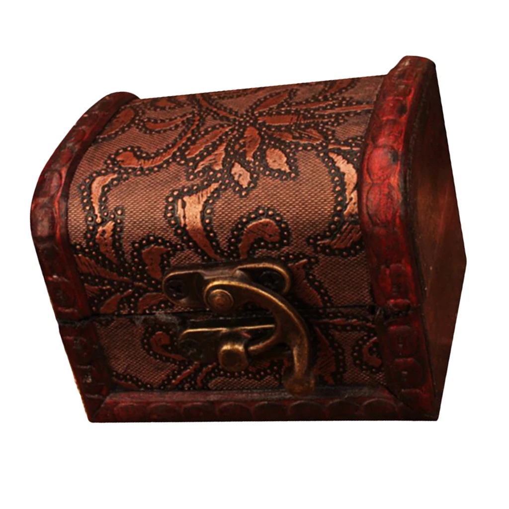 Retro Vintage Chinese Style Jewelry Storage Display Box Case Gift -8 x6 x6cm