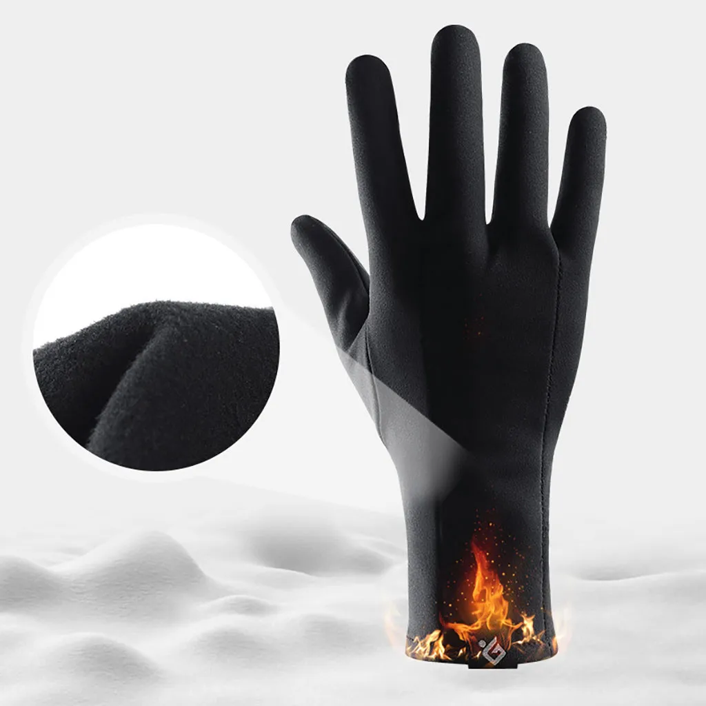 

Waterproof Winter Warm Gloves Windproof Outdoor Gloves Thicken Warm Mittens Touch Screen Gloves Unisex Men Sports Cycling Glove