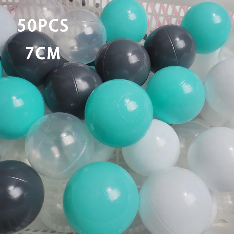 7CM/50PCS Eco-Friendly Colorful Ball Pits Soft Plastic Ocean Ball Transparent Water Ocean Wave Ball Toys For Children Kid Baby 32